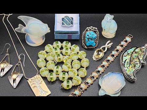 ESTATE JEWELRY SALE PREVIEW: 14K GOLD, STERLING, DIAMONDS, GEMS, GLASS #jewelry #collection #sale