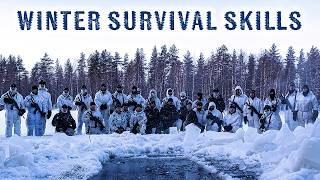 Finnish 🇫🇮 soldiers train NATO Allies in winter survival skills