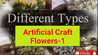 Different types of artificial flowers