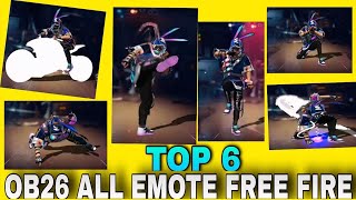 OB26 All Emote Free Fire || All Emote of Ob26 Update || New Emote