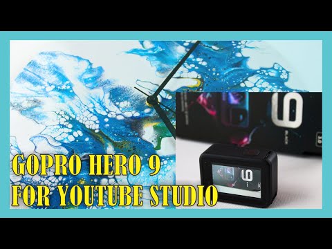 Using GoPro Hero 9 Black As My Art Studio Camera | Clock Acrylic Dutch Pour, Fluid Art