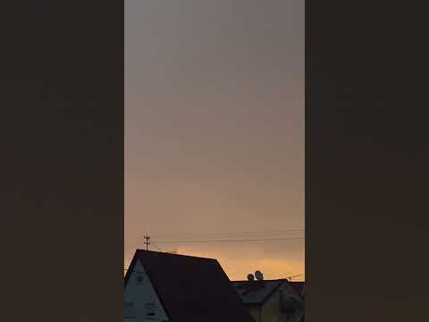 Powerful lighting strike - Thunderstorm in Germany #Nature #Rain