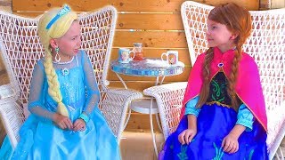 Frozen Elsa And Anna In Real Life Funny video Compilation by kids smile tv