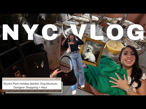 NYC HOLIDAY VLOG ❄️ | New Bottega Bag, Bryant Park Winter Village, Dog Museum