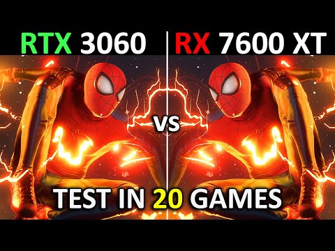 RTX 3060 12GB vs RX 7600 XT 16GB | Test in 20 Games at 1080p | How Big is the Difference? | 2024