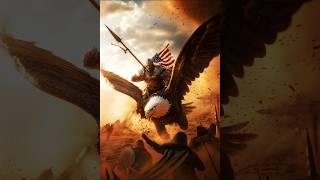 The brave knight transformed into an animal warrior #aigc #warriors #ai #animals #knight #usa#eagles