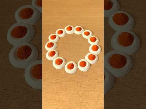 Simple Rangoli | Satisfying Rangoli | Easy Rangoli Tips and Tricks | ASMR #rangoli #satisfying #asmr