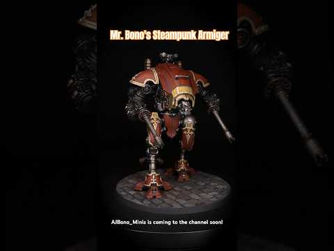 #Warhammer40k Steampunk Armiger - Painted by my husband (#warhammer #warhammercommunity)