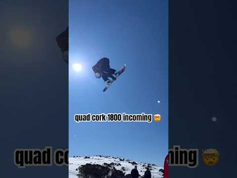 what an absolute weapon 🤯 Chaeun Lee putting down an insane Front Quad Cork 1800 at Thredbo 🇦🇺🌪️