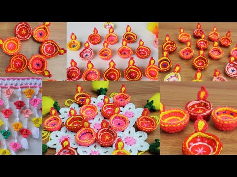 इस दिवाली पर बनाएं रंगबिरंगे दिए 🪔 #Diwali  Special #Decorative Diya #Crochet deeya @Creative Sarita