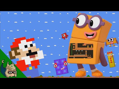 Mario vs the GIANT NumberBlocks 2 MAZE (Mario Cartoon Animation)