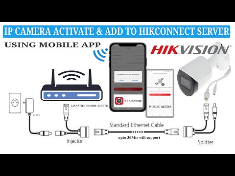 Activate hikvision ip camera for first-time and adding to Hik-Connect server using Hik-Connect app