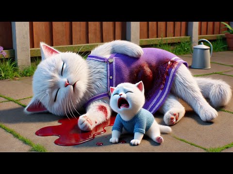 Mother Cat passed away😿| Kitten become Brave Police!😻 #cat #ai #catlover #catvideos #cutecat #aicat