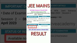 jee mains result !! #jee #jeemains #jeemains2023