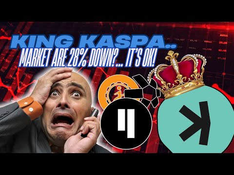 KING KASPA.  MARKET 28% DOWN?... IT'S OK!! #kas #jas #qnt #qubic #btc