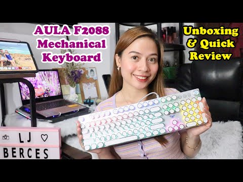 AULA F2088 - RGB Gaming Mechanical Keyboard - My Own Unboxing and Quick Review - Blue Switches