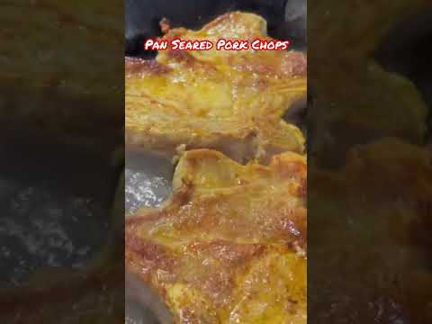 Pan Seared Pork Chops with Pan Sauce #therollinggrill #shorts #shortvideo