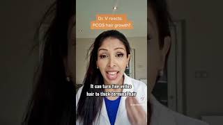 PCOS facial hair is very common. Share with someone who has PCOS. #doctorv