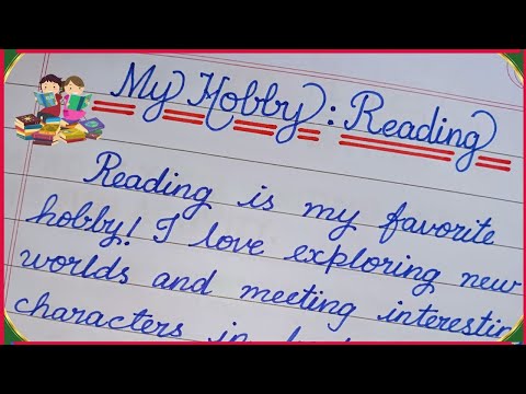 My Hobby Reading | Few Sentences Essay Writing | My Hobby Reading Essay | Essay Cursive Handwriting✨