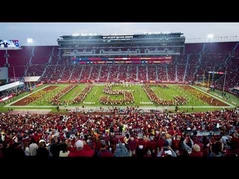 The Largest Trojan Marching Band Ever Salutes Dr. Bartner at Homecoming