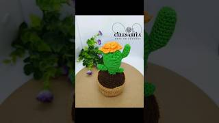 cactus con maseta #crochet #ganchillo #viralvideo