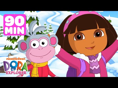 Dora Goes On Winter Action Adventures! ❄️ 90 Minutes of Dora the Explorer | Dora & Friends