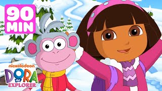 Dora Goes On Winter Action Adventures! ❄️ 90 Minutes of Dora the Explorer | Dora & Friends