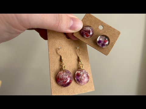 Dried Flower Earrings With UV Resin! 💕Everything I used in this video is linked in the description.