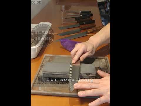 How to Sharpen a Chef Knife With Sharpening Stones (Demo) 磨刀石 磨刀示範 香港磨刀 （Global Knife)  #磨刀班