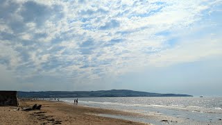 Beautiful Day at Ayr Beach along the Ayrshire Coast, Scotland