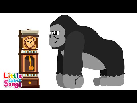 🦍 Hickory Dickory Dock with KingKong | Nursery Rhymes For Toddlers | Little Wave Songs - Baby Coco