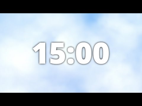 15 Minute Countdown Timer with Alarm | ☁ Soft Clouds ☁