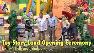 Toy Story Land Opening Ceremony with Tim Allen at Disney's Hollywood Studios