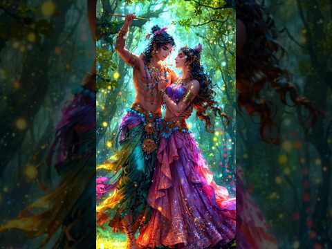 Lal Gulabi Sadi Radha Krishna Love Story #trending #shorts