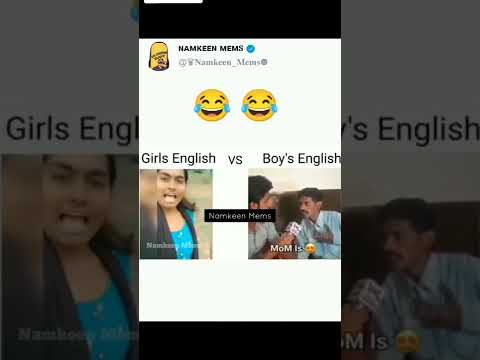 girls English 😂 vs boys English 😂😂