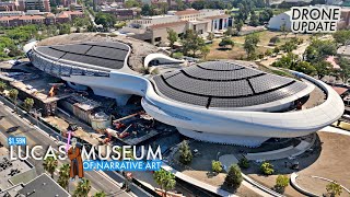 $1.5BN George Lucas Museum Aerial Construction Tour next to LA Coliseum