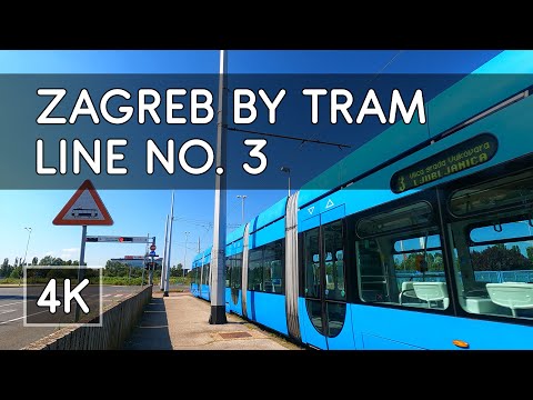 Zagreb Tram Rides - Tram Line No. 3: Savišće - Ljubljanica | Ljubljanica - Savišće - 4K UHD