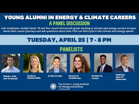 Young Alumni in Energy and Climate Careers Panel