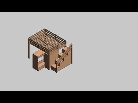 How to Build a Queen Size Bunk Bed with Storage and Furniture - DIY Woodworking Plan