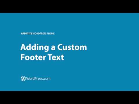 Appetite WordPress Theme - Adding a Custom Footer Text (WordPress.com)