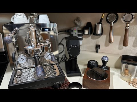 Live with my latest coffee bar setup at home. | El Rocio Manus S | Pesado 58.5 Kit. 엘로치오| 페사도58.5