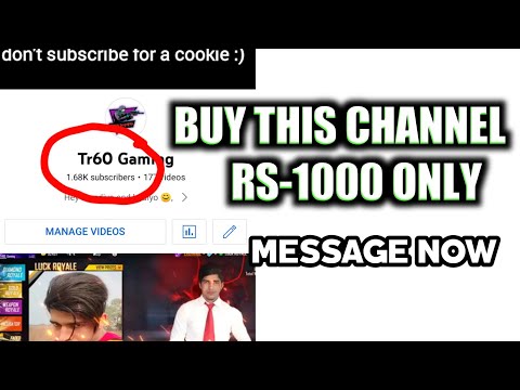 Buy this channel rs 1000 only / gaming channel sell || 😋