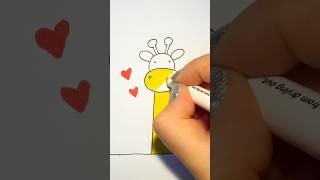 Cute giraffe drawing easy🦒 Step by step drawing tutorial