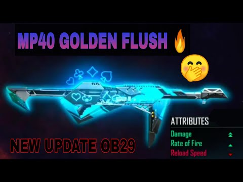 NEW MP40 LEGENDARY SKIN 👽|| MP40 GOLDEN FLUSH SKIN || #ffeventsleaks #newmp40skin #evomp40 #ob29