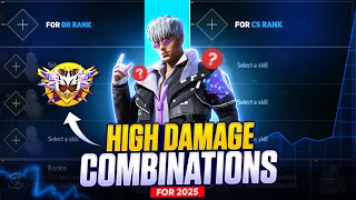 (2025) HIGH DAMAGE CHARACTER COMBINATION FOR BR RANK & CS RANK || BEST CHARACTER COMBINATION