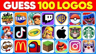 Guess The Logo in 3 Seconds | 100 Famous Logos 🥇 Logo Quiz | Daily Quiz