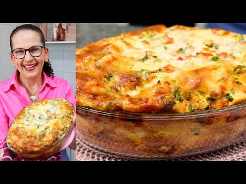 TEM PÃO AMANHECIDO AÍ? FAÇA ESSA TORTA LEVE, FOFINHA E MUITO FÁCIL PRO SEU LANCHE! - Isamara Amâncio