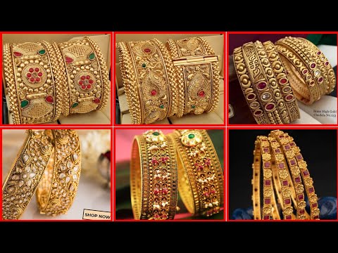 Gorgeous Gold Bangle Sets Inspired by South Indian Tradition(SS Style Corner,,,2024)