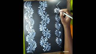 3 easy border design for beginners/ How to draw border alpona design / Artwork