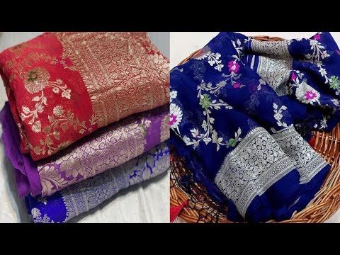 Offer price 100% pure khaddi chiffon georgette saree